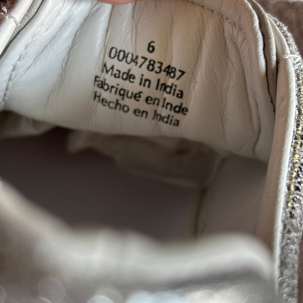 Free People Silver Metallic Leather Espadrille Platform Sneakers 0004783487 6 - Picture 4 of 8
